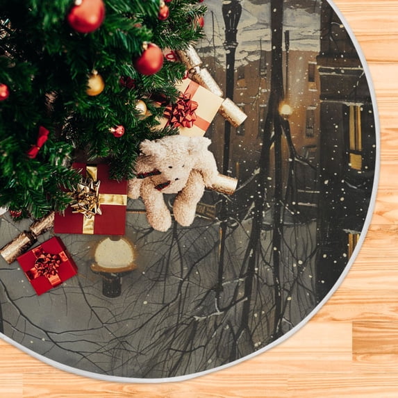 Street Light Trees Christmas Tree Skirt Xmas Tree Skirt Christmas Decorations Indoor for Holiday Party Decorations