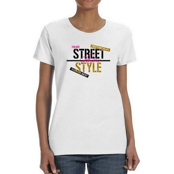 Street Lovely Style Shaped T-Shirt Women -Image by Shutterstock, Female Large