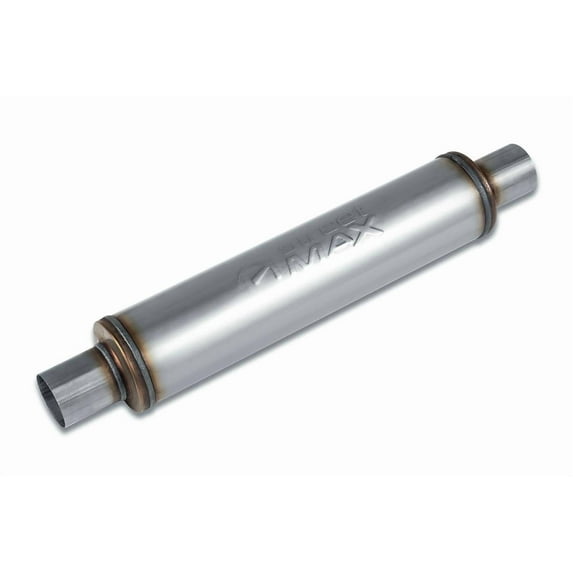 Street Max - SM10425 4" Round Body Muffler - 2.25" Center In / 2.25" Center Out