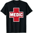 Street Medic Red First Aid Cross Protest Helper TShirt