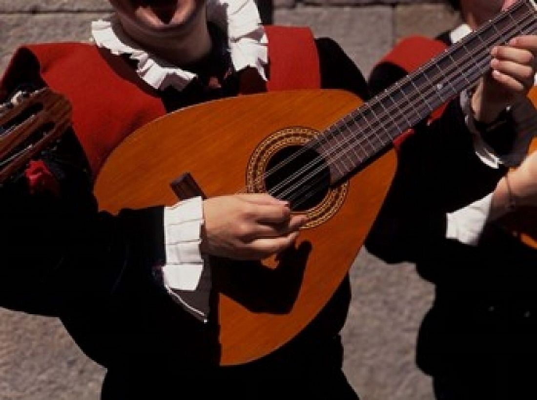 Street Minstrels Santiago de Compostela Spain Canvas Art - David Barnes DanitaDelimont (24 x 18)