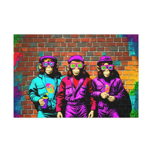 Street Monkey Man Cave Video Game Pop Portrait Decor Unframed Paper Print