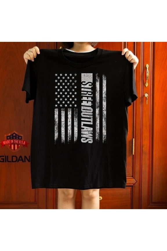 Street Outlaws Flag American Racing Retro Car Culture Graphic Graphic Tee,for unisex up to 5XL