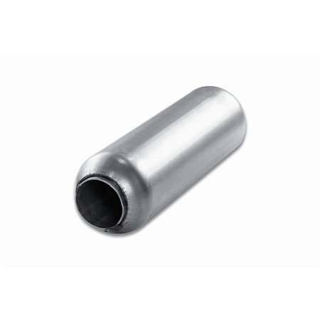 Street Pack - SP3512B 3.5" Blank Round Body Glasspack Muffler - 2" Center In / 2" Center Out