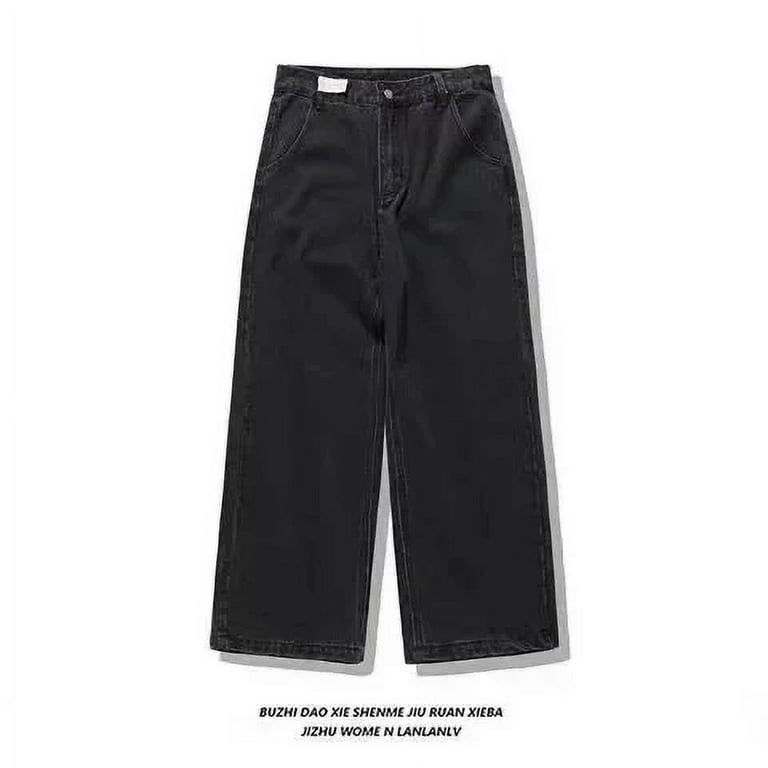 Street Popular Joker Solid Color Jeans Men Y2K New Harajuku