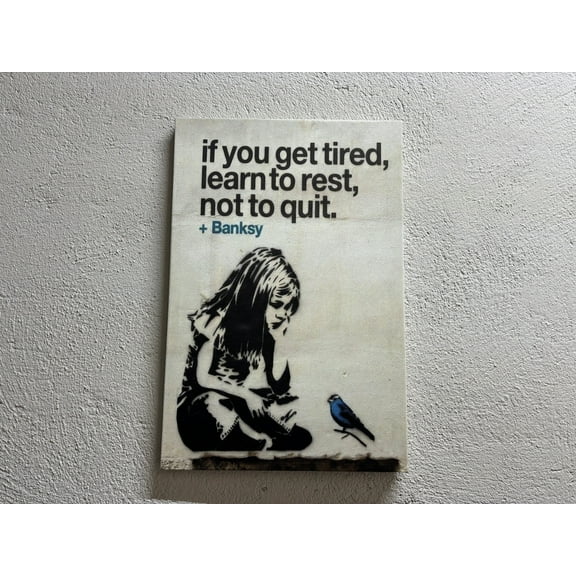 Street Poster, Banksy Poster, Inspirational Quote Printed, Motivation Printed, Graffiti Art Canvas, Painting Canvas Art, Canvas Wall Decor - Rolled Canvas