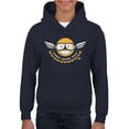 thumbnail image 1 of Street Racing Team - Retro Moto Racer Emoji Youth's Hoodie, 1 of 4