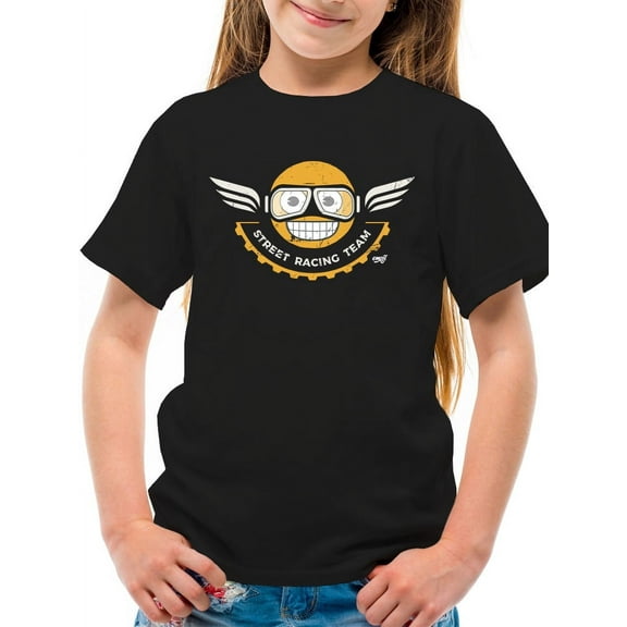 Street Racing Team - Retro Moto Racer Emoji Youth's T-shirt