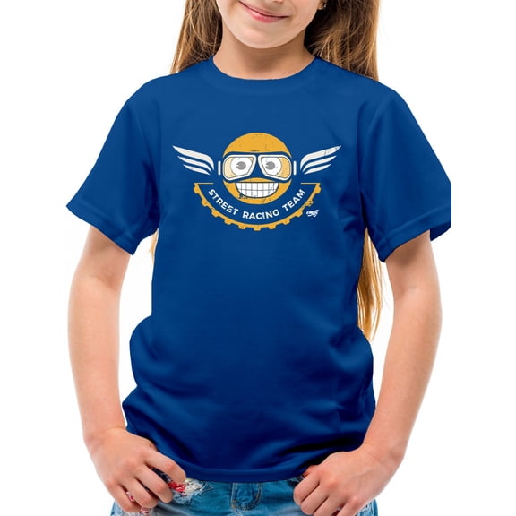 Street Racing Team - Retro Moto Racer Emoji Youth's T-shirt