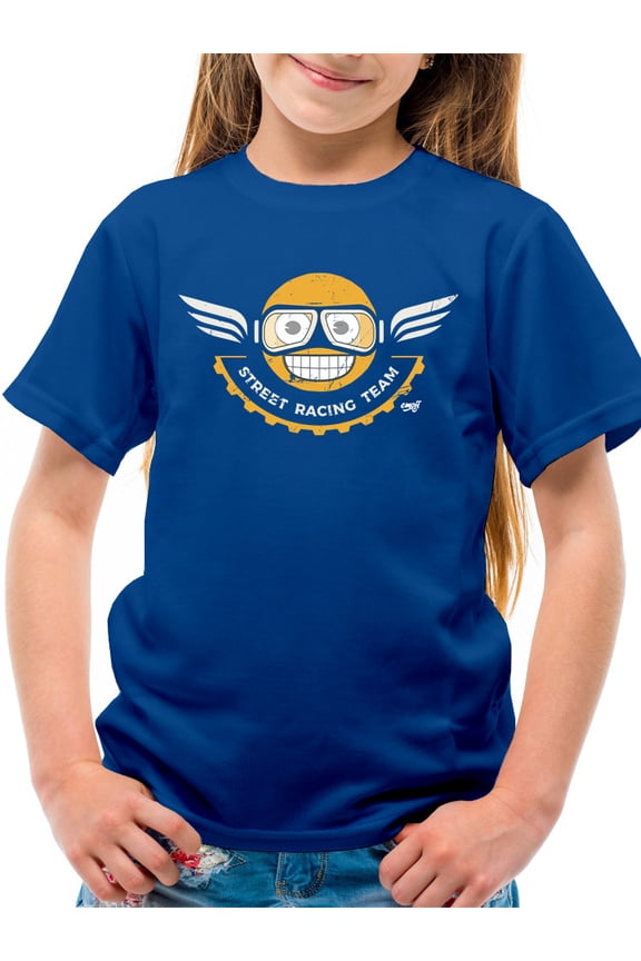 Street Racing Team - Retro Moto Racer Emoji Youth's T-shirt