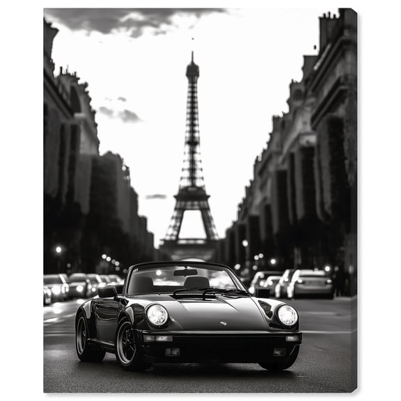 Street Scene with Porsche Canvas Fashion Prints by Art Remedy, Gallery Wrapped, 30 x 36