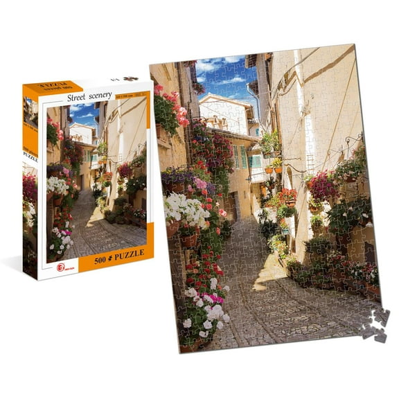 Street Scenery Village Street 500 Piece Jigsaw Puzzle