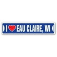 thumbnail image 1 of Street Sign - I Love Eau Claire, Wisconsin, 1 of 1