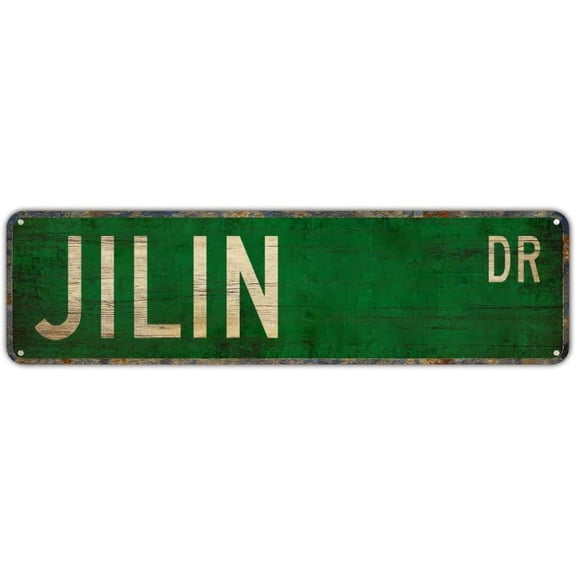 Street Sign Ji'nan Ji'nan Sign Ji'nan Gift Ji'nan Road Signs 16 x 4 inch Street Signs for Bedroom Coffee Bar Sign Indoor Outdoor Metal Sign Street Sign