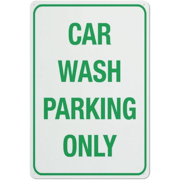 Street Sign Metal Tin Signs Car Wash Parking Only Funny Vintage Tin Signs 8"x12", Wall Art Decor Iron Poster For Home Farmhouse Bar Cafe Yard, Indoor Outdoor Car Wash Parking Marker
