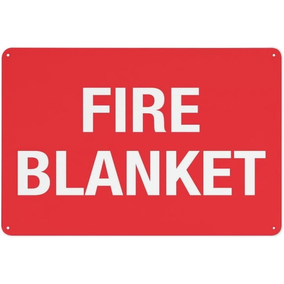 Street Sign Metal Tin Signs Fire Blanket Funny Vintage Tin Signs 8"x12", Wall Art Decor Iron Poster For Home Farmhouse Bar Cafe Yard, Fire Blanket Marker