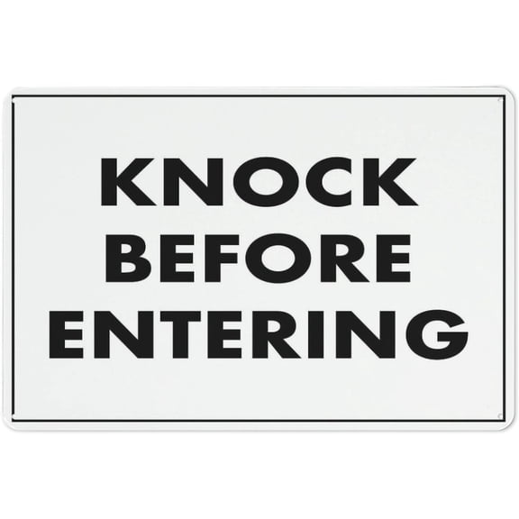 Street Sign Metal Tin Signs Knock Before Entering Retro Vintage Sign Home Bar Pub Kitchen Restaurant Wall Deocr Plaque Signs 12X8Inch