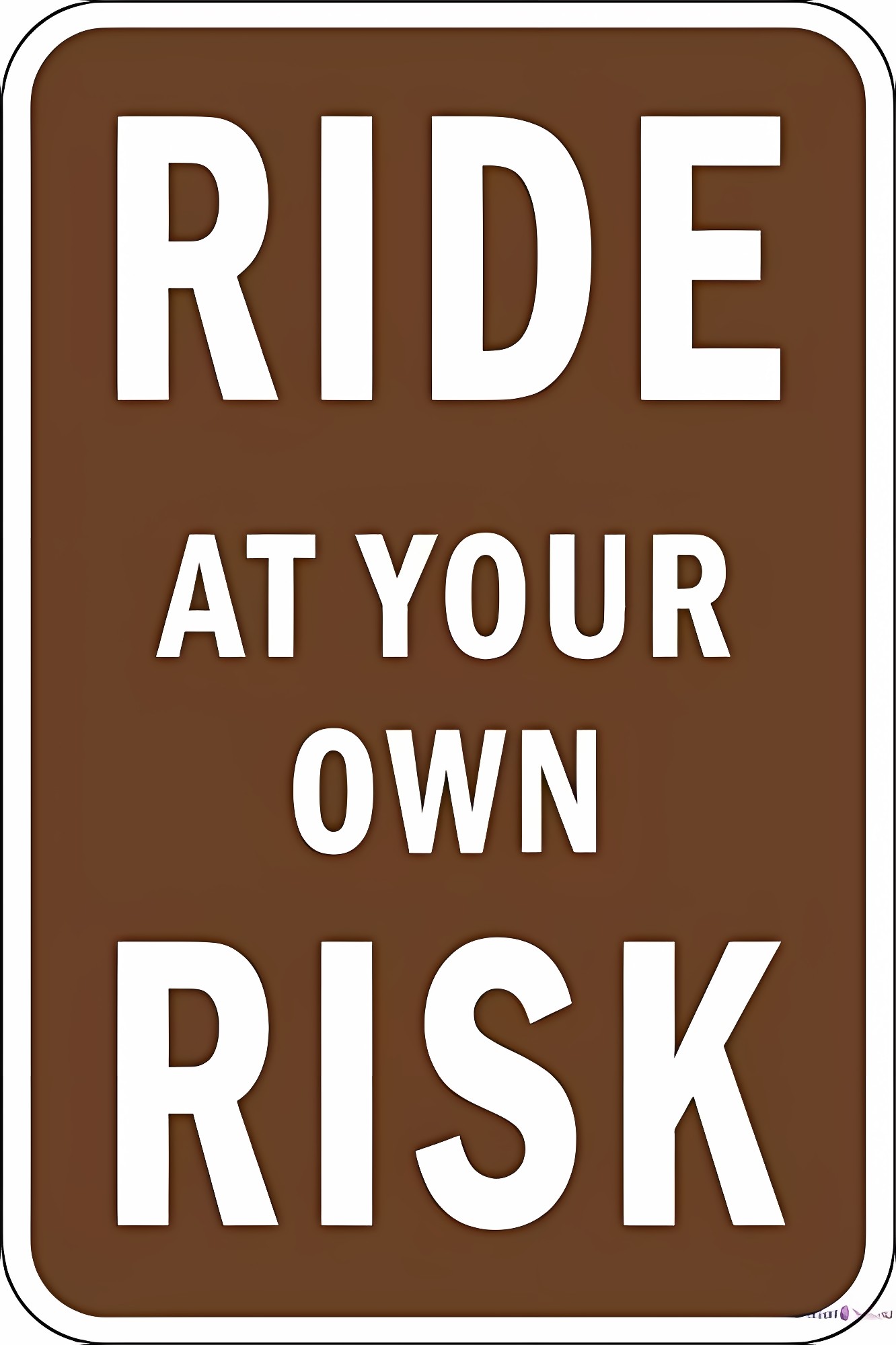 At Will Ride Sign Street Sign Ride At Your Own Risk Rustic Tin Sign - 8