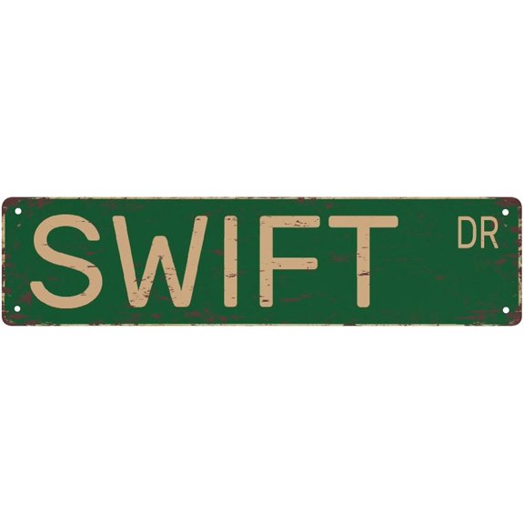 Street Sign Swift Animal Signs Metal Tin Signs, Funny Wall Decor For Home/Bedroom/Man Cave/Bar/Pub 16X4 Inch