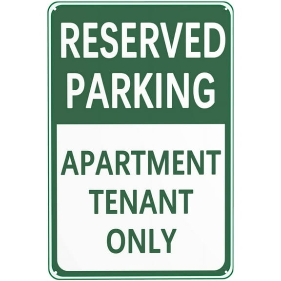 Street Sign Warning Plaque Reserved Parking Apartment Tenant Only Metal Tin Sign Aluminum Warning Signs For Indoor & Outdoor Yard Lawn Sign Home Decor 8x12 inch