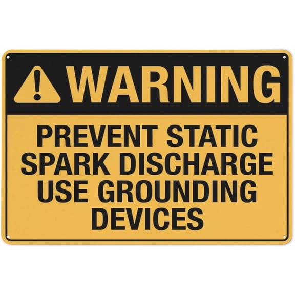 Street Sign Warning Prevent Static Spark Retro Vintage Sign Home Bar Pub Kitchen Restaurant Wall Deocr Plaque Signs 12X8Inch