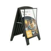 Street SignPro Deco with Protective Cover 23.39x33.11 Black Portable Sidewalk Display Sign