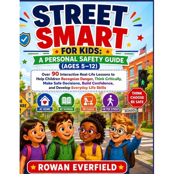 Street Smart for Kids: A PERSONAL SAFETY GUIDE (AGES 5-12): Over 90 Interactive Real-Life Lessons to Help Children Recog, (Paperback)