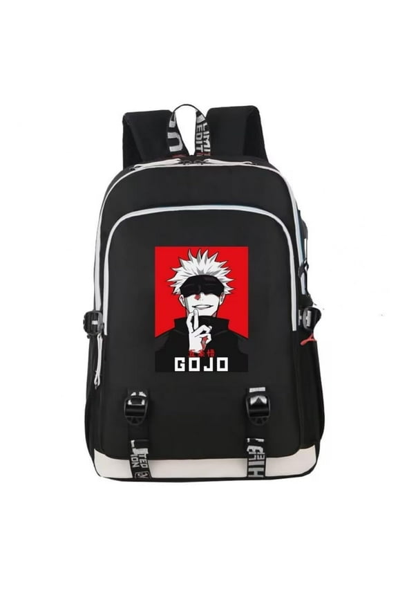 Anime Graphic Backpack for Teens and Adults, Street Style Cool Travel Bag with Large Capacity