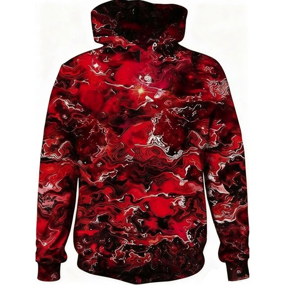 Street Style Boys Hoodie With Digital Print Long Sleeve Pullover Casual Youth Sweatshirt Kids