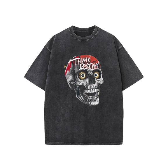 Street Style Essentials Hip-hop Washed Distressed Tees for Men