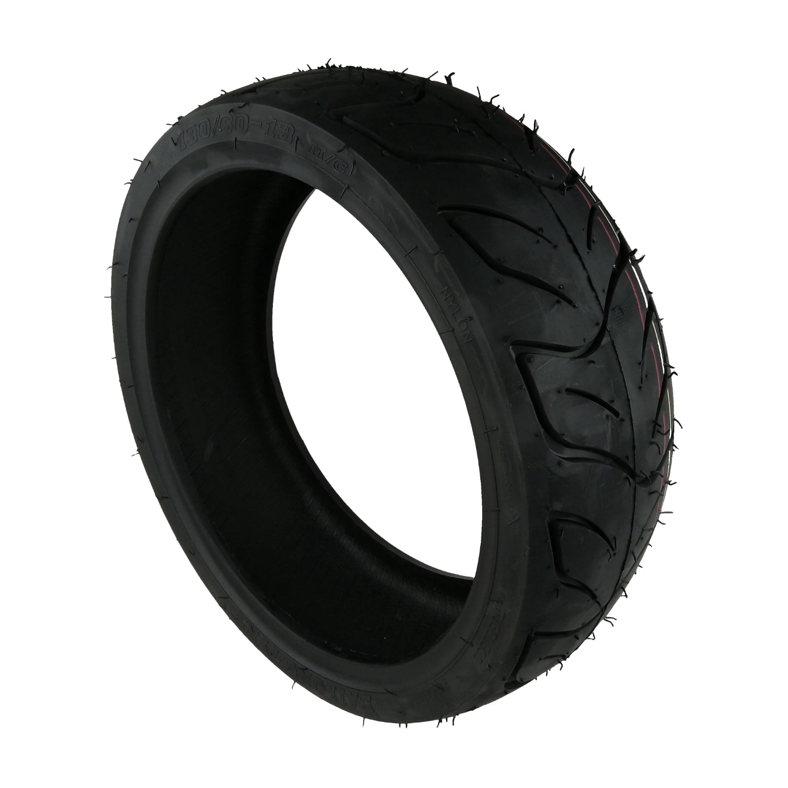 Street Style Tubeless Tire 130/60-13 for Front or Rear Use Compatible with 50cc-150cc Motorcycles Scooters Mopeds Fits TaoTao Roketa Jonway Kymco SunL ZNEN Jonway Bintelli Models
