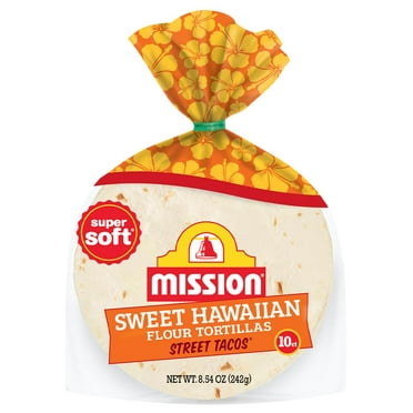 Street Tacos Sweet Hawaiian Flour Tortillas, 8.54 oz 10 Count - 2 Pack