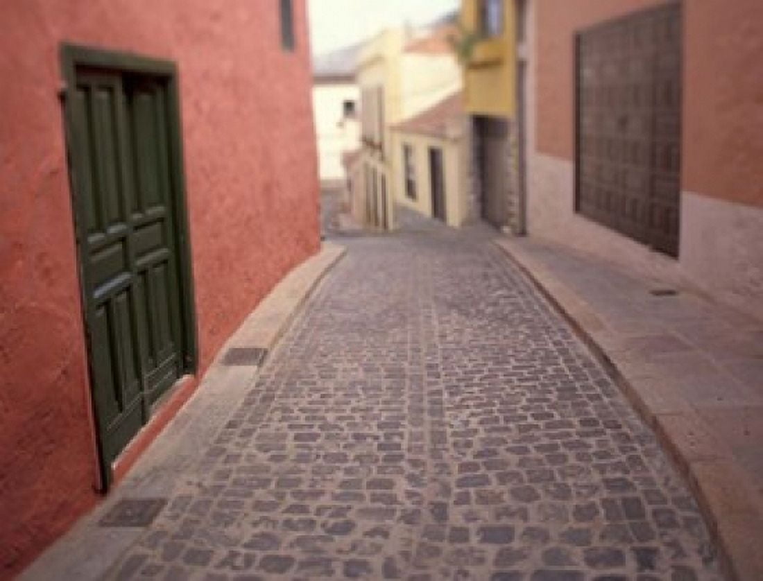 Street Views near Plaza de la Constitucion Tenerife Canary Islands Spain Canvas Art - Stuart Westmorland DanitaDelimont (35 x 27)