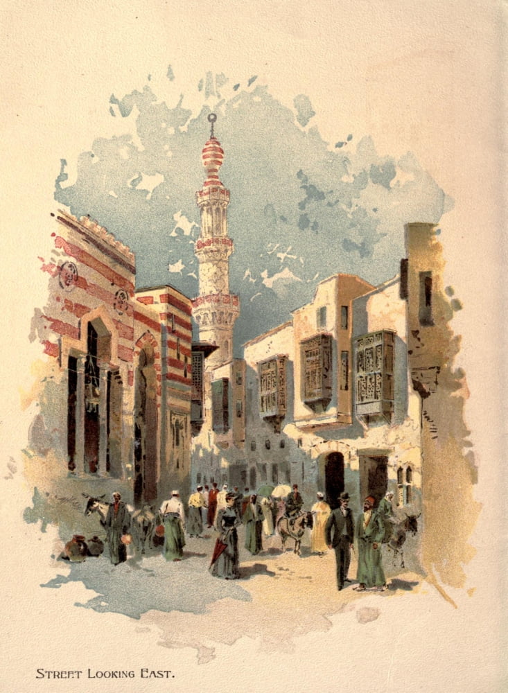 Street in Cairo 1893 Street looking east Canvas Art - Charles Graham (18 x 24)