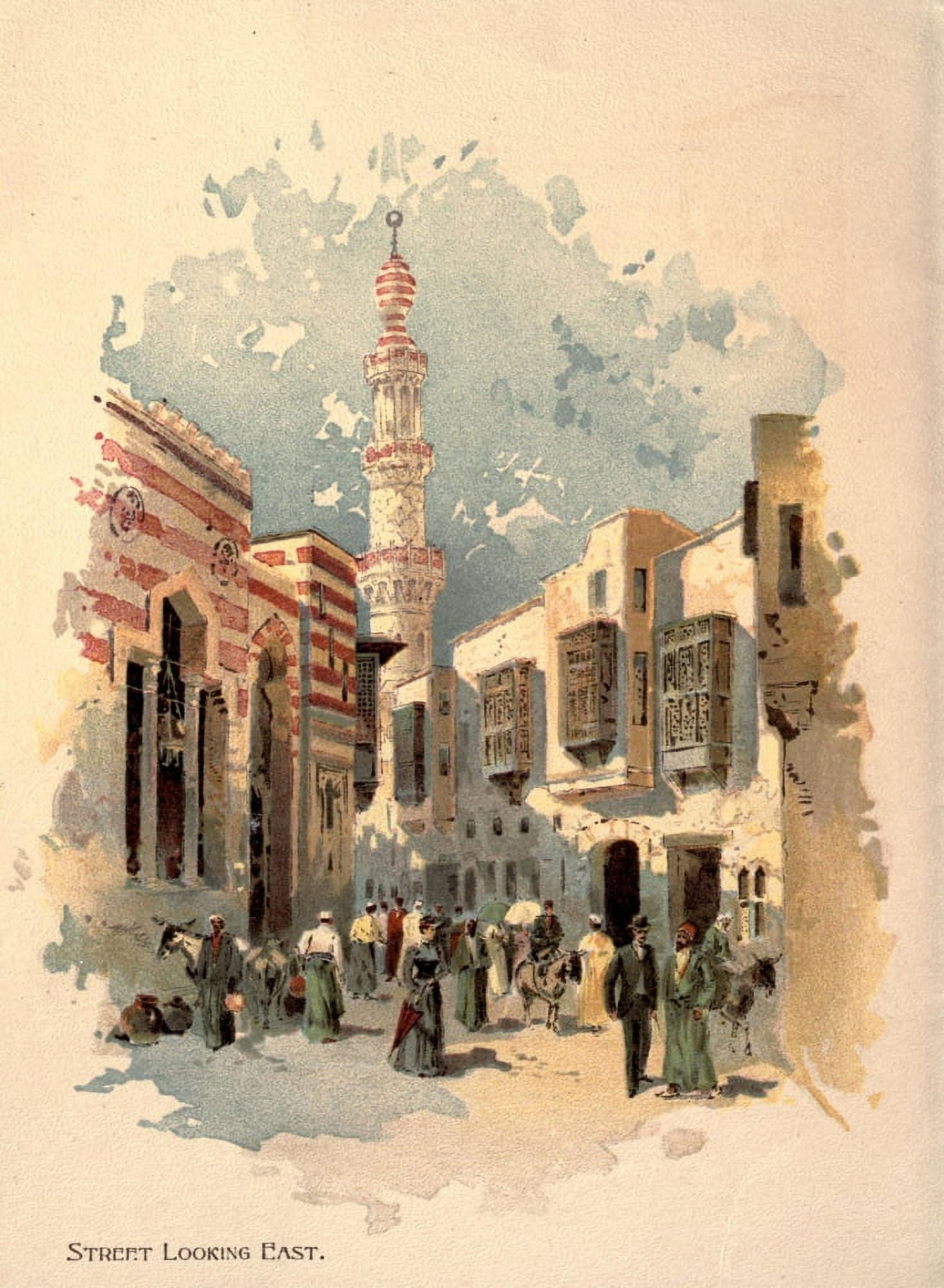 Street in Cairo 1893 Street looking east Canvas Art - Charles Graham (24 x 36)