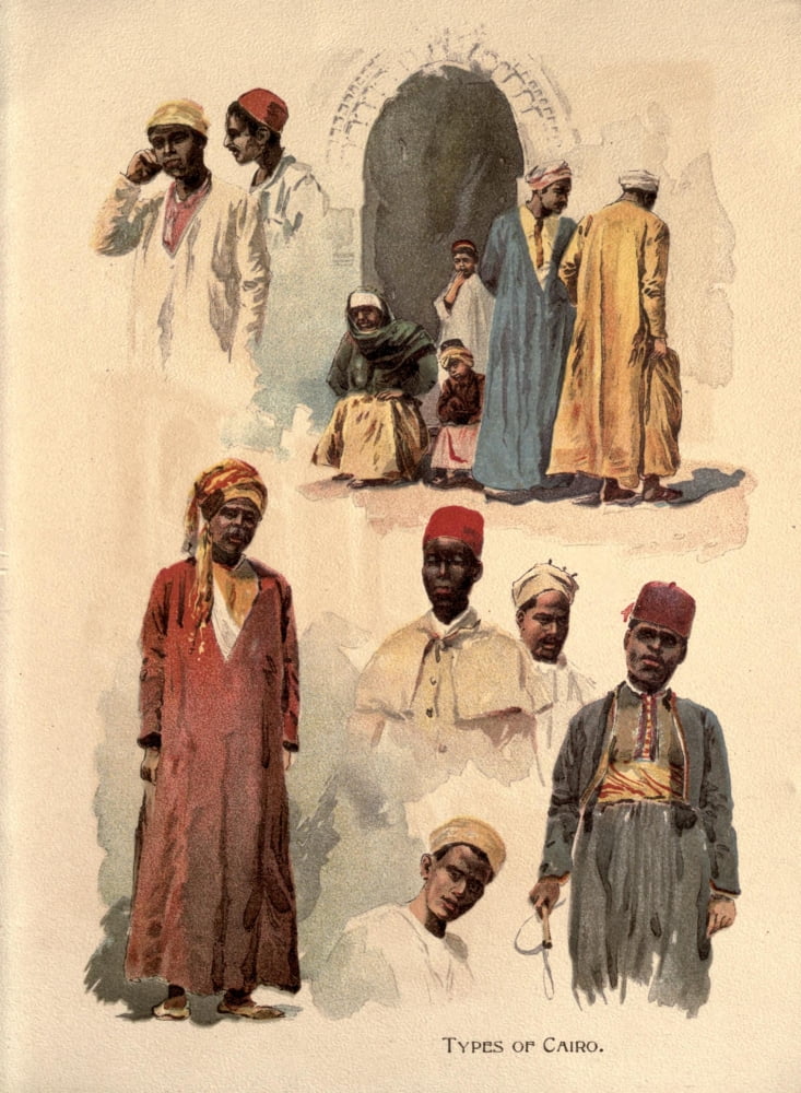 Street in Cairo 1893 Types of Cairo Canvas Art - Charles Graham (18 x 24)
