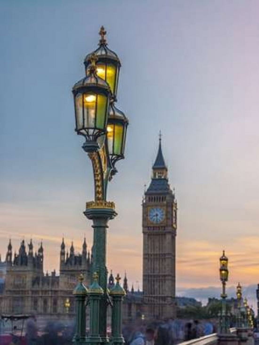 Street lamp with Big Ben London UK Canvas Art - Assaf Frank (18 x 24)