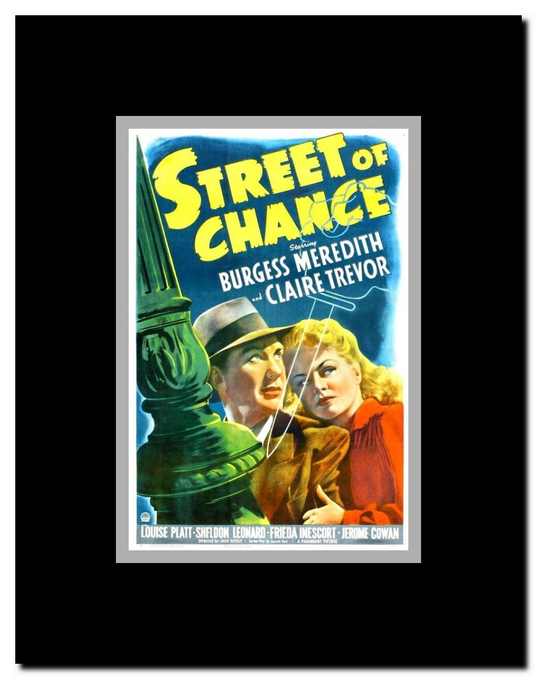 Street of Chance Framed Movie Poster