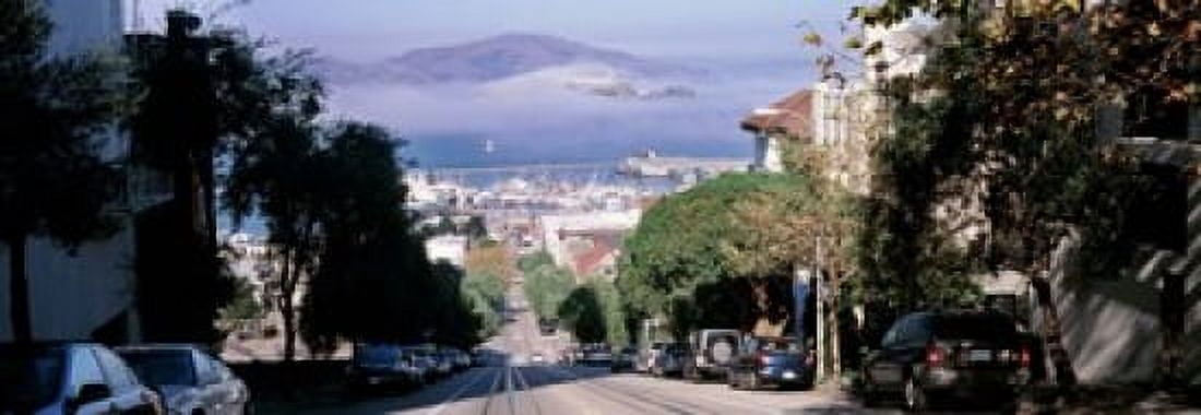 Street scene San Francisco California USA Canvas Art - Panoramic Images (18 x 7)
