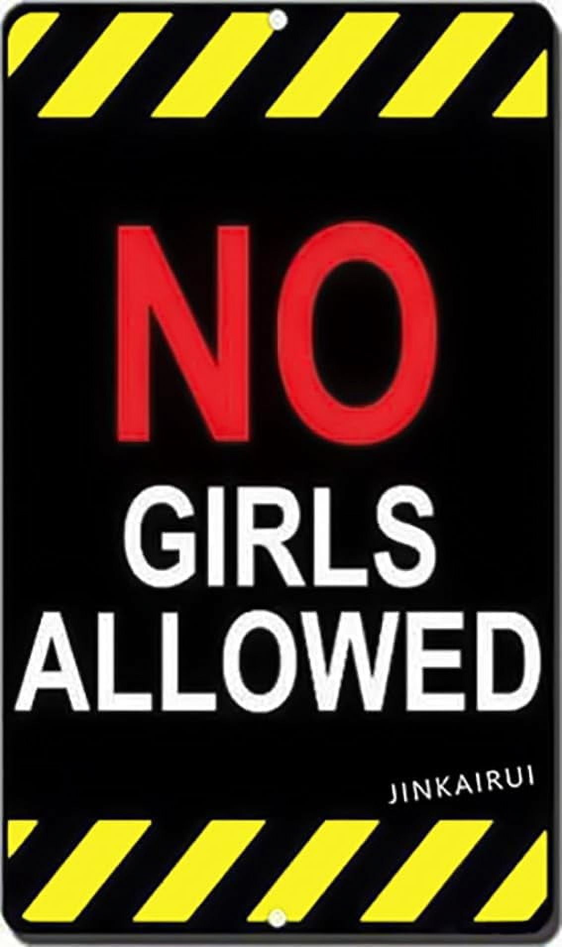 Street sign Indication warning sign No Girls Allowed 2 Wall Art Outdoor ...