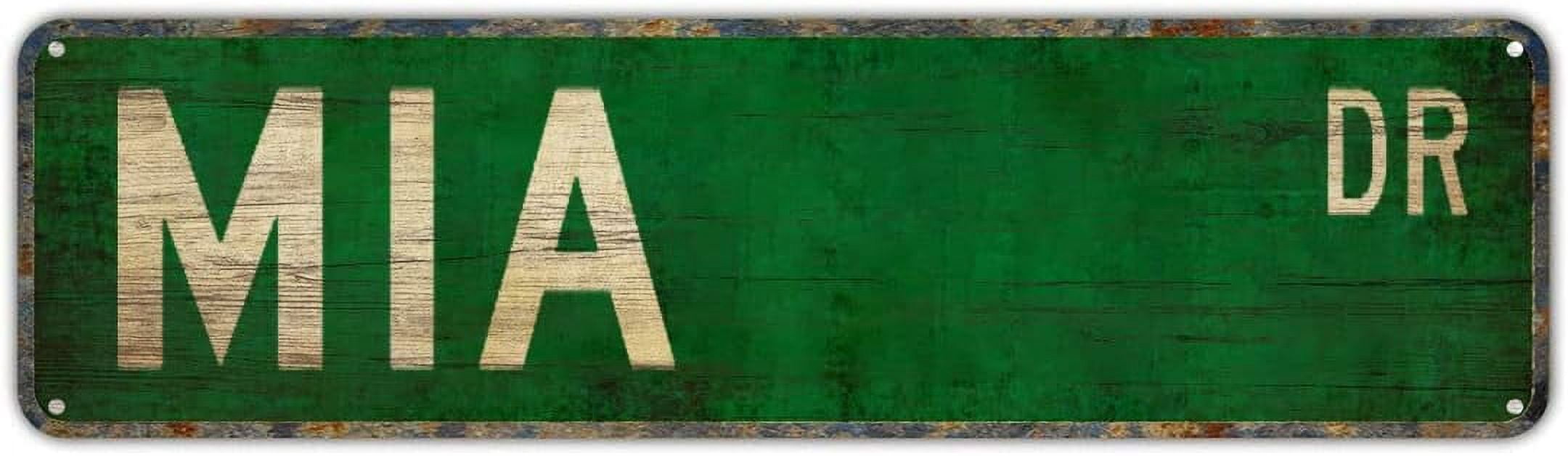 Street sign Mia Mia Sign Mia Gift Mia Lover Mia Birthday Gift Mia Wall ...