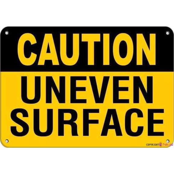 Street sign warning plaque Caution Uneven Surface Hazard Watch Your Steps Metal Tin Sign Wall Art Decor Safety Warning Signs Size: 12 x 16 inch