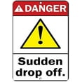 thumbnail image 1 of Warning Plaque Danger Sudden Drop Off Hazard Dangers Metal Tin Signs Wall Art Decor Safety Warning For Outdoor & Indoor Office 8 X 12 Inch, 1 of 4