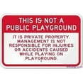 thumbnail image 1 of Warning Plaque Metal Tin Signs This Is Not A Public Playground It Is Private 8''x12'' Decor Metal Sign Wall Office For Outdoor & Indoor, 1 of 4