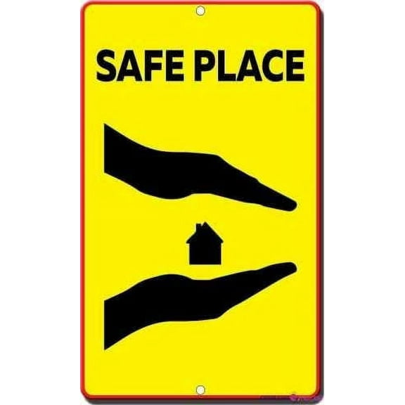 Street sign warning plaque Metal Tin Safe Place 8''x12'' Decor Aluminum Wall Office Signs For Outdoor & Indoor Sign