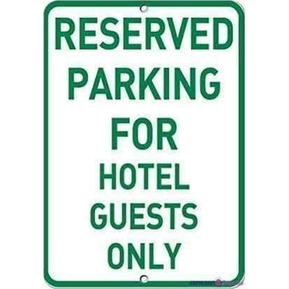 Street sign warning plaque Reserved Parking Hotel Guests Only Parking Aluminum Metal For Wall Decor 8x12 Inches Office Signs Outdoor & Indoor Tin Sign