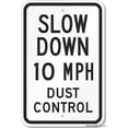 thumbnail image 1 of Warning Plaque Slow Down 10 Mph Dust Control Metal Tin Signs Wall Art Decor Safety Warning For Outdoor & Indoor Office 8 X 12 Inch, 1 of 4