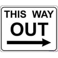 thumbnail image 1 of Street sign warning plaque This Way Out Right Arrow sign Courtyard decoration, office signs For Outdoor & Indoor 8 X 12 Inch, 1 of 5