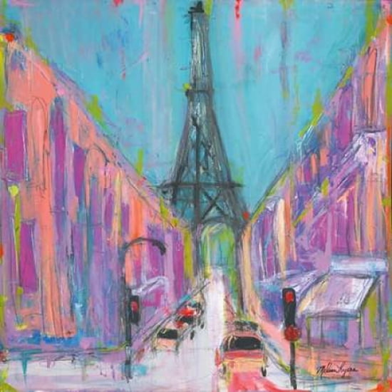 Street to Paris Canvas Art - Melissa Lyons (24 x 24)
