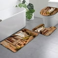 thumbnail image 1 of Street view 3 piece bathroom rug set artwork Water city European landscape non-slip bath matte U -shaped Rug Toilet Lid Cover, 1 of 5
